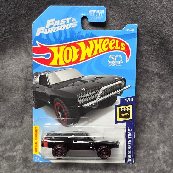 Mattel Hot Wheels Fast Furious '70 Dodge Charger Screen Time Diecast Car 104/365 - Picture 3 of 3